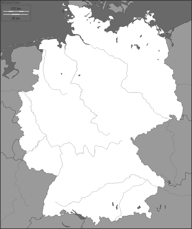 Map Of Germany Rivers And Mountains - United States Map