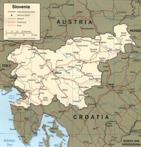 Carte administrative de la Slovénie