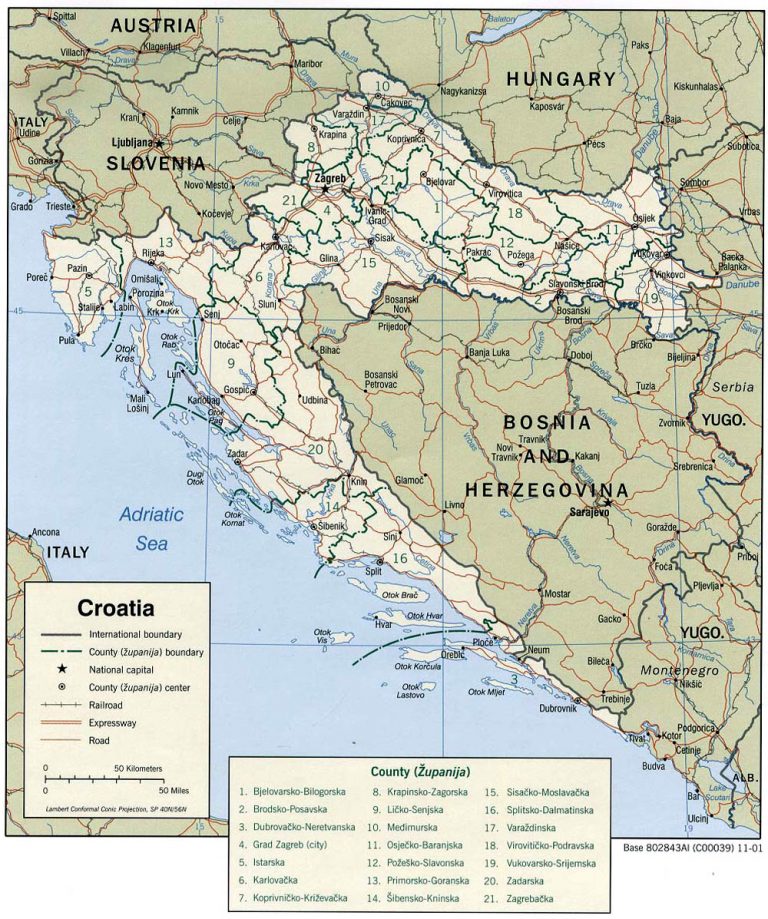 Cartes de Croatie - Carte-monde.org