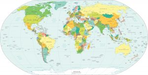 carte du monde politique, les pays