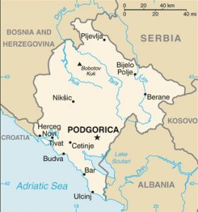 Carte générale du Montenegro