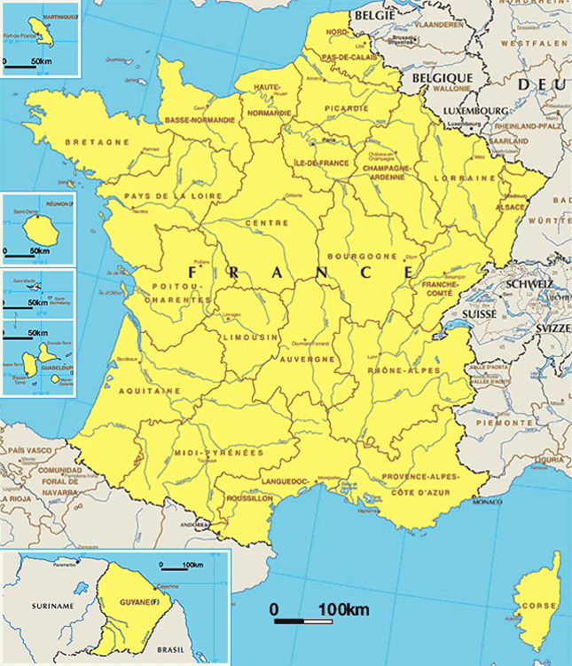 France carte du monde