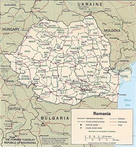 Carte politique de la Roumanie