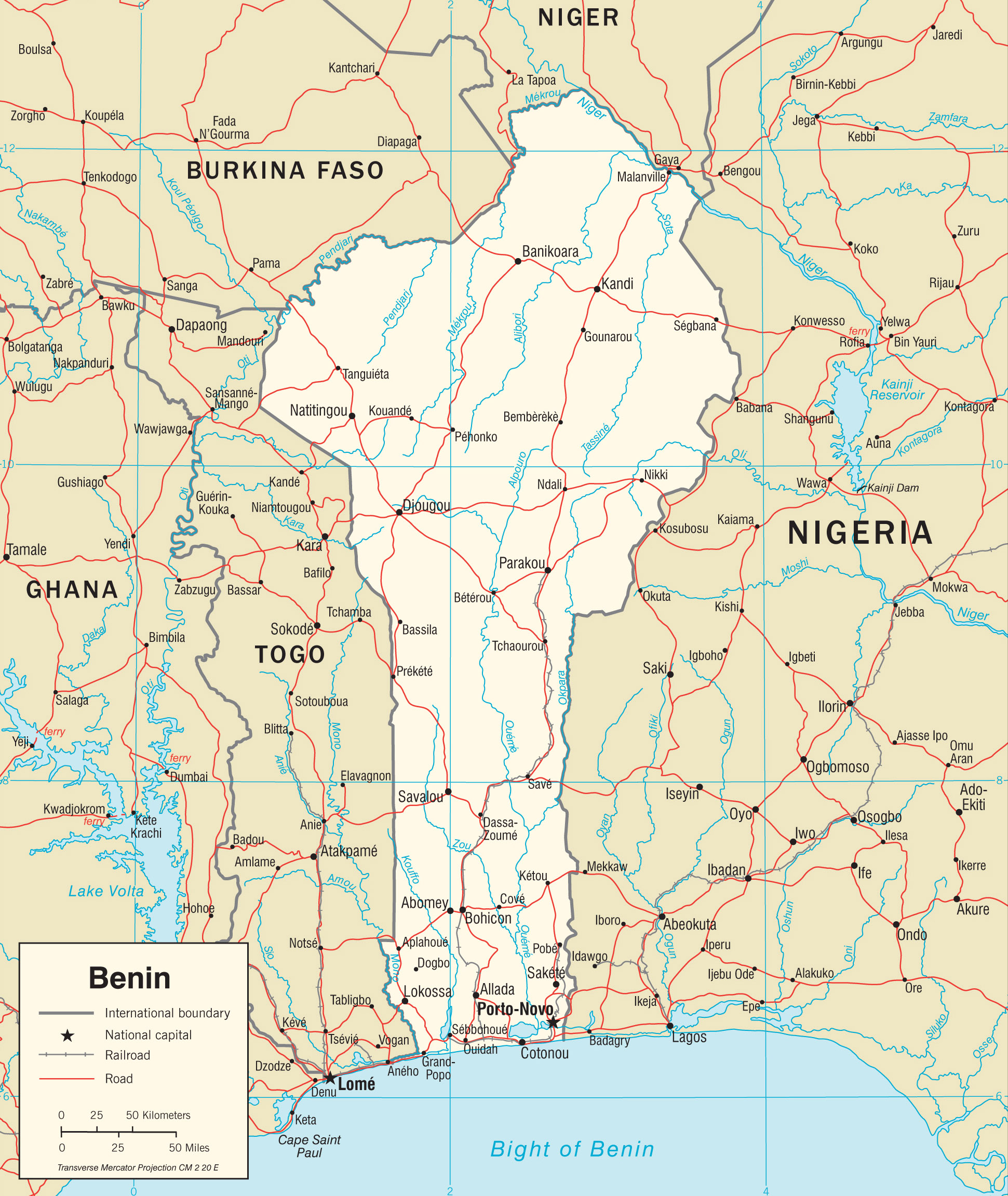 Cartes Du Benin Carte Mondeorg