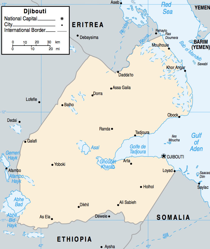 Carte Djibouti | Carte du monde