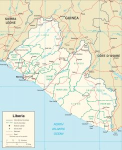 Carte politique du Liberia