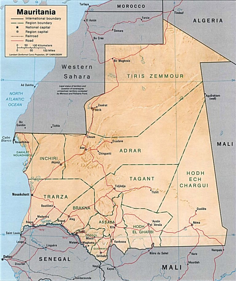 Cartes De La Mauritanie - Carte-monde.org