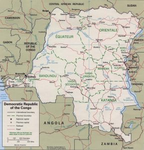 Carte de la République Démocratique du Congo