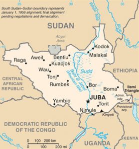 Carte du Soudan du Sud